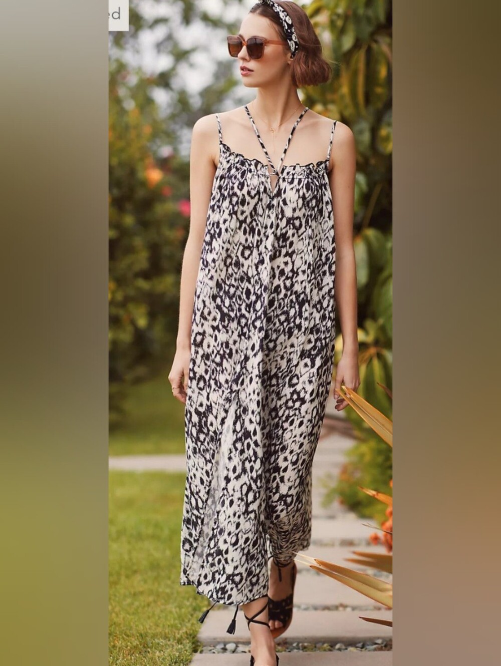 Anthropologie Strappy Midi Dress  Oversized